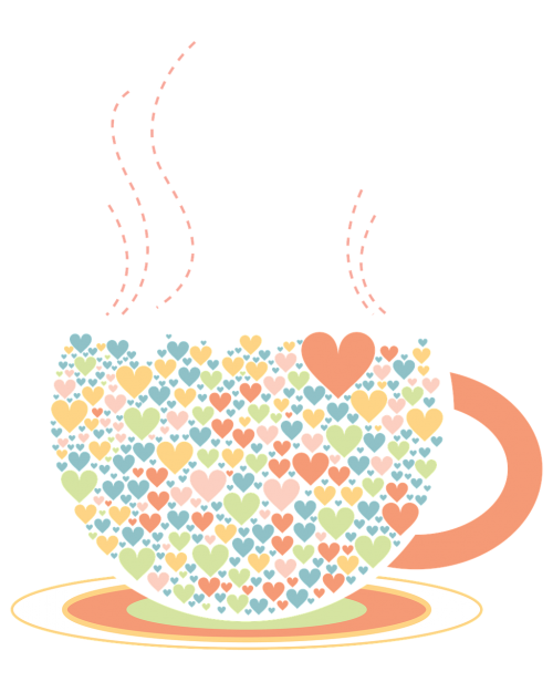 love tea cup illustration