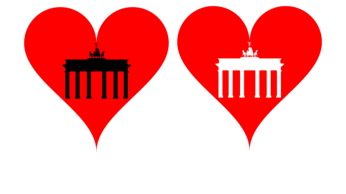 love heart brandenburg gate