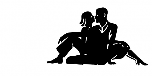 love couple silhouette