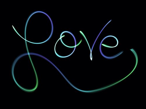 love decorative cursive