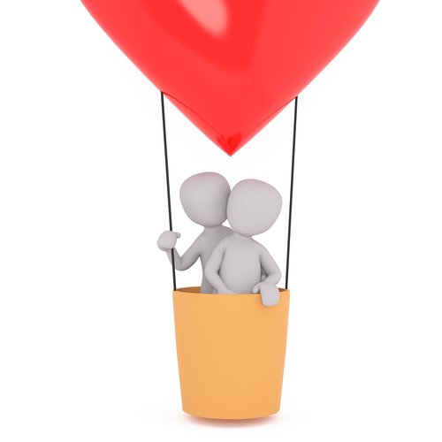 love  balloon  pair