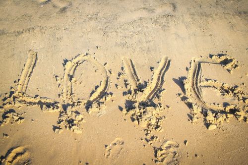love beach word