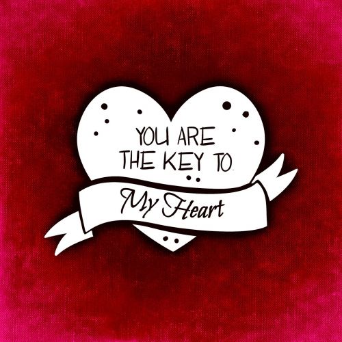 love heart key