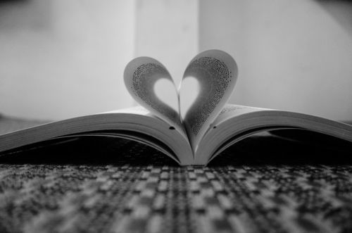love-shape heart shape love book