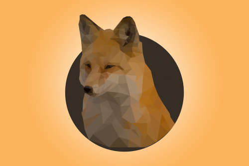 lowpoly fox foxface