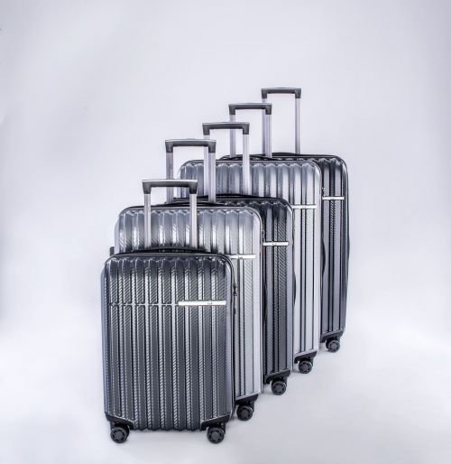 luggage travel case metallic lugguage
