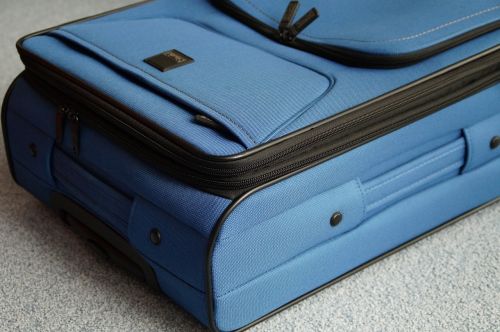 luggage blue go away