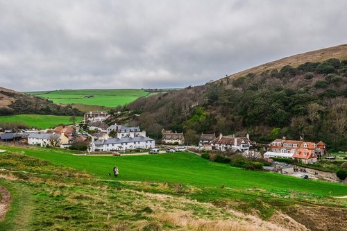 lulworth cove  village  architecture