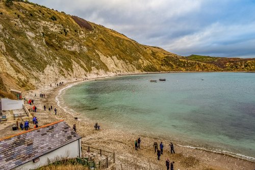 lulworth cove  landscape  beach