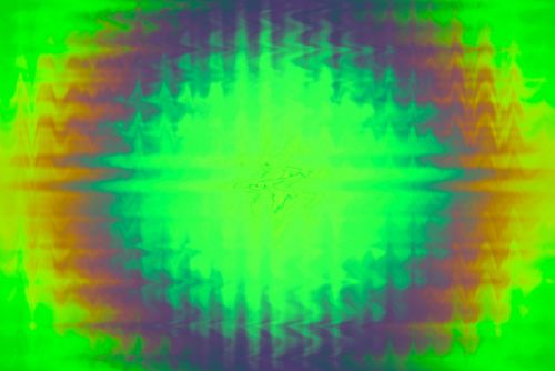 Luminous Green Wave Pattern