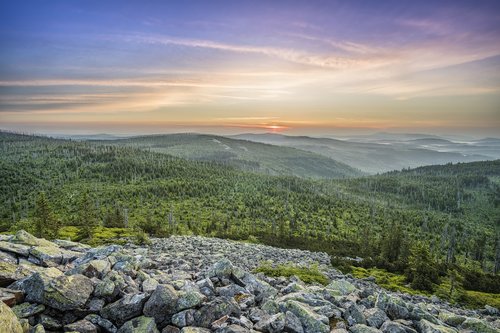 lusen  sunrise  landscape