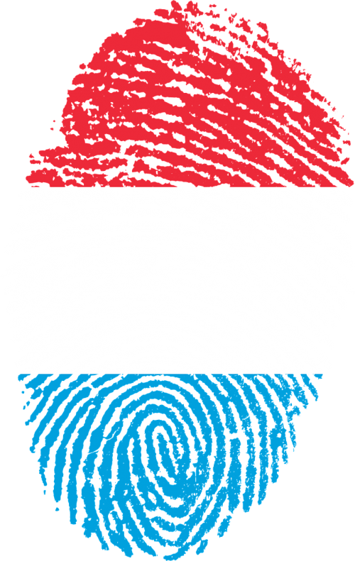 luxembourg flag fingerprint