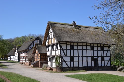 lvr kommern open-air museum  old houses  barns