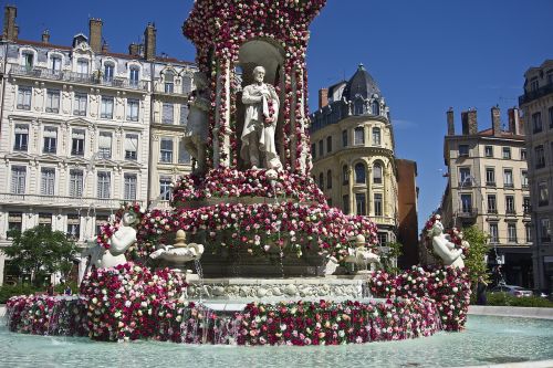 lyon fountain flower