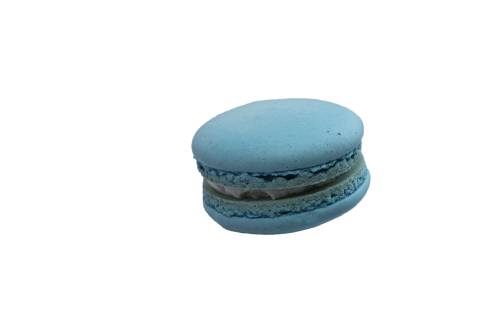 macaroon yogurt with baby blue christmas macarons