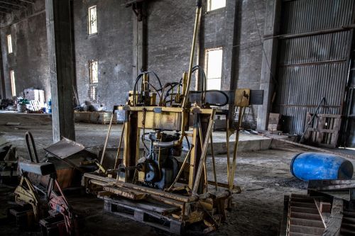 machinery destruction abandoned factory
