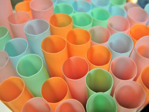 macro straws colorful