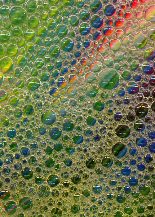 macro bubbles soap