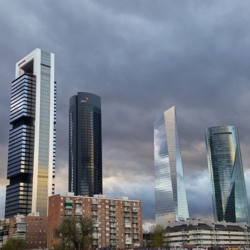 madrid cloudy tower