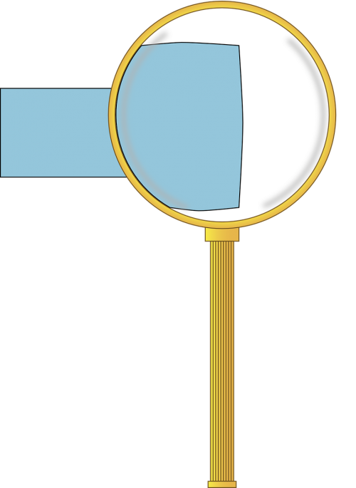 magnifying glass lens expand