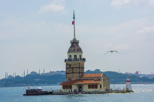 maiden's tower  marine  istanbul