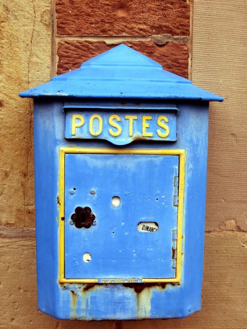 mailbox old blue