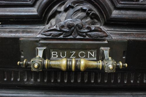 mailbox old door bronze