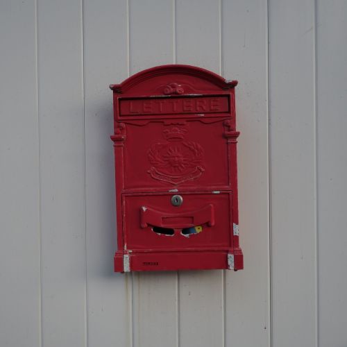 mailbox red post
