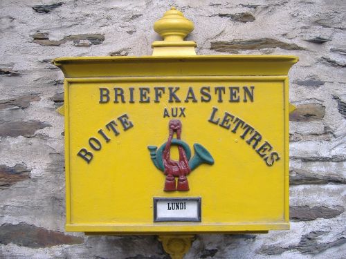 mailbox yellow post
