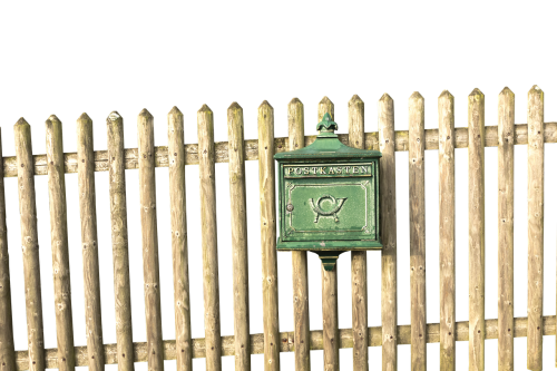 mailbox fence wood fence