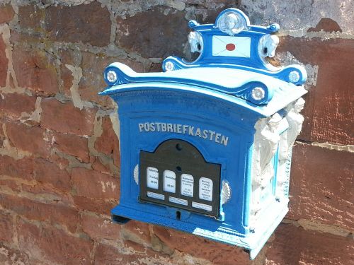 mailbox post blue