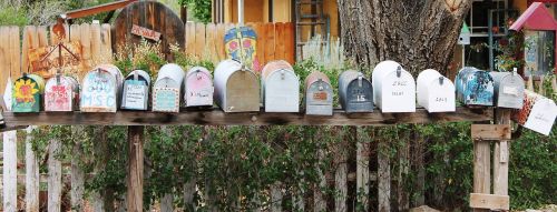 mailboxes madrid new mexico yard art