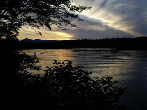 maine sunset lake