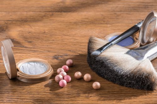 makeup cosmetics powder in the balls