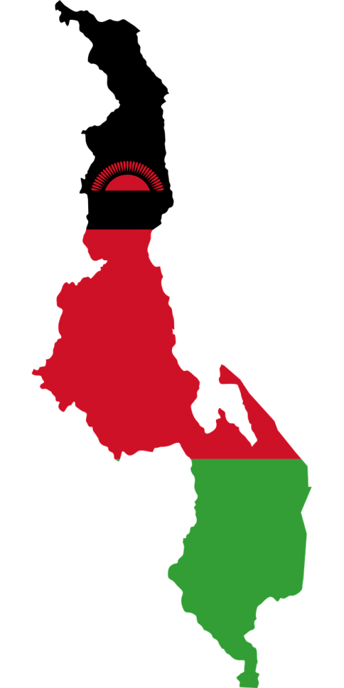 malawi flag map