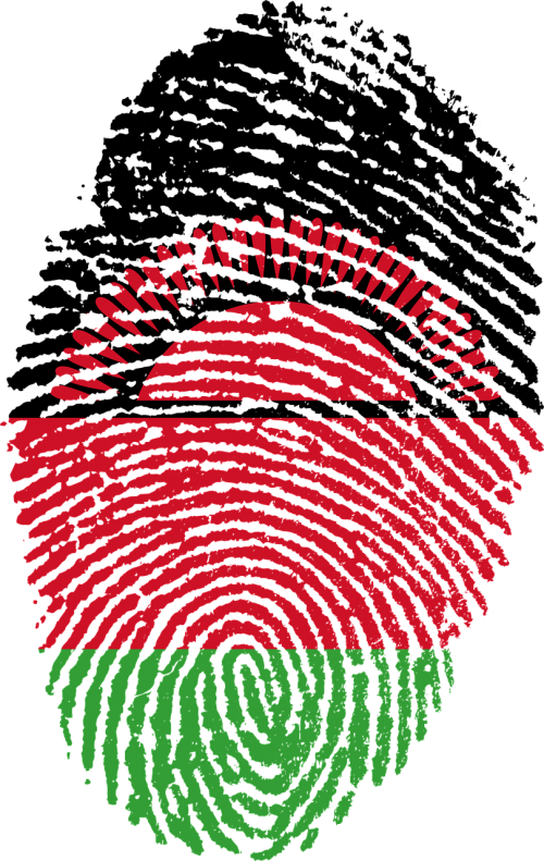 malawi flag fingerprint