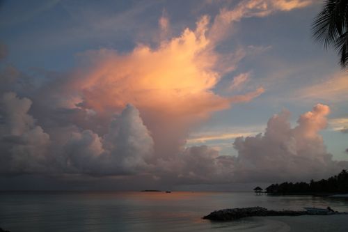 maldives sunset ocean