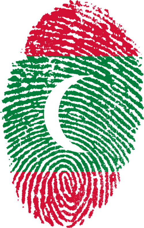 maldives flag fingerprint