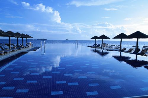 maldives pool sea