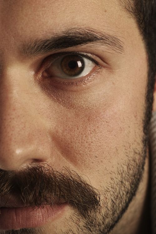 male eye beard