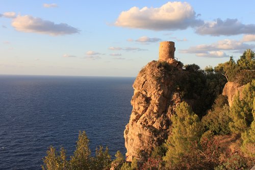 mallorca  old lighthouse  coast