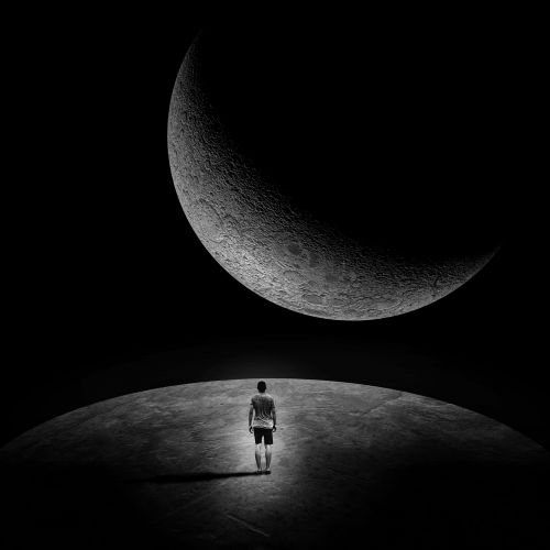 man moon moonlight