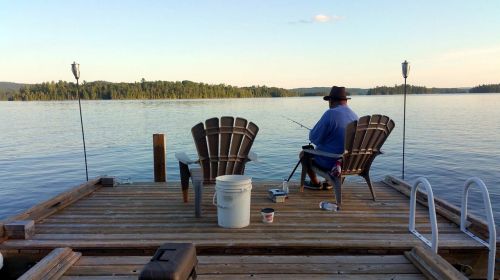 man fishing peace