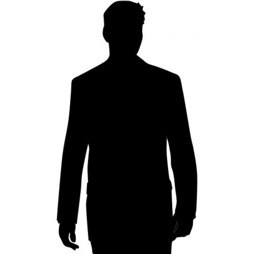 man silhouette suit