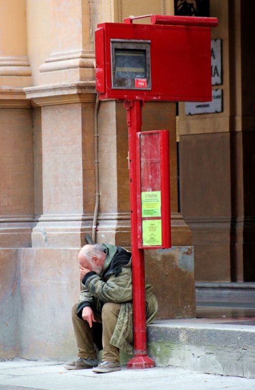 man solitude homeless