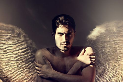 man angel wings