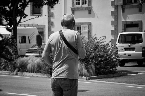 man character black and white