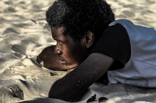 man sand afro