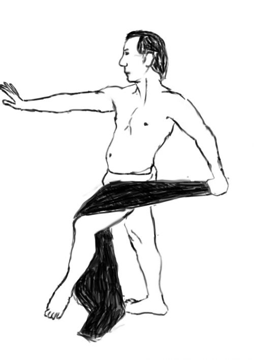 man pose drawing