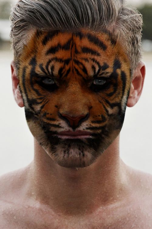 man tiger face